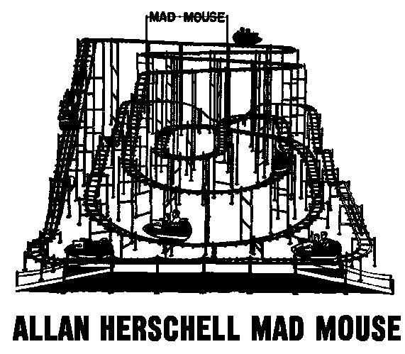 (Image: Mad Mouse perspective sketch, b&w)