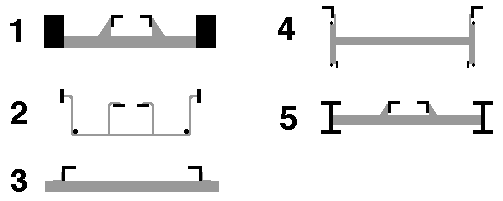 (Image: Cross-sections showing variations in wild mouse track styles)